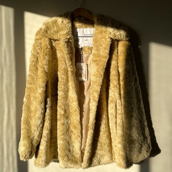 PROENZA SCHOULER Faux Fur Coat XL